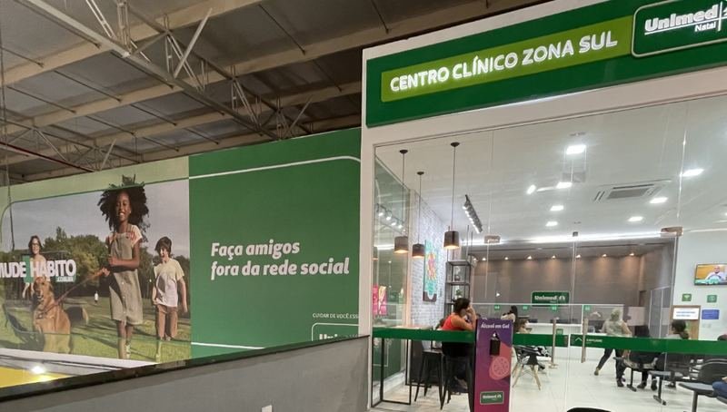 Recepção do Centro Clínico Unimed Zona Sul